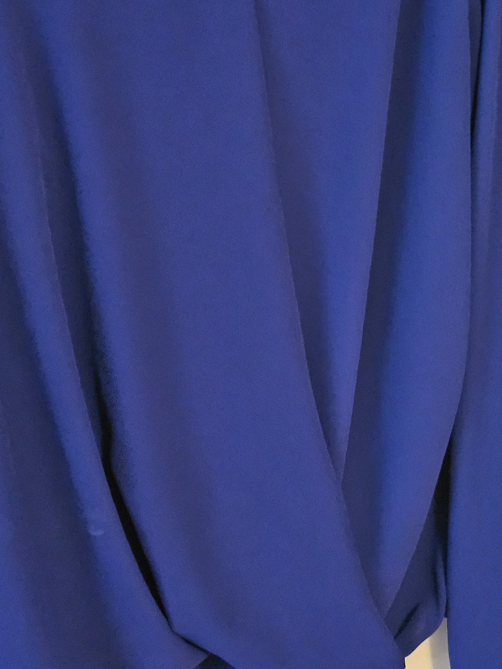 Blue Draped V-Neck Mossimo Blouse Sz L - Picture 3 of 7